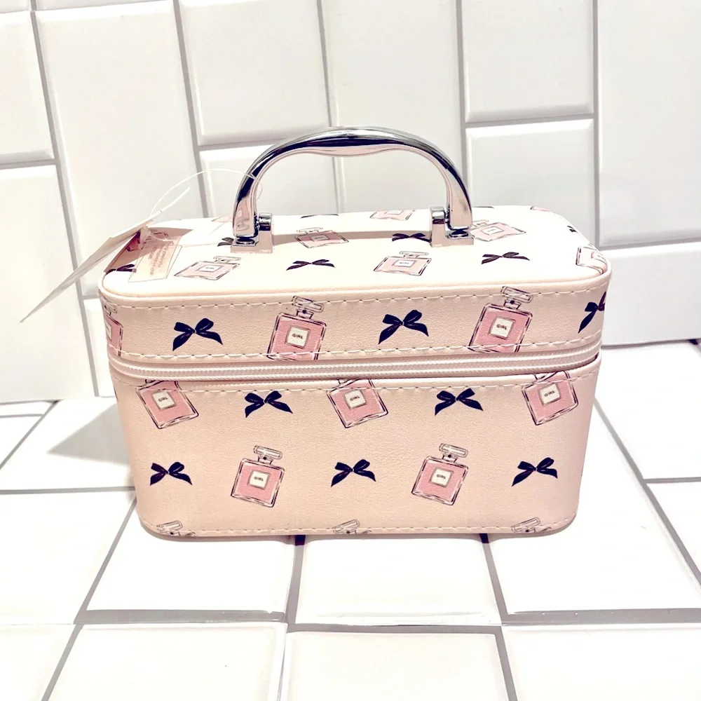 Imoshion Pretty in Pink 2 piece Train Case Make up Organizer Set